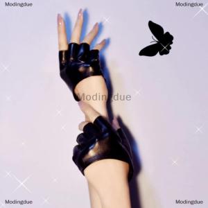 [COD] Modingdue Pu Leather Fingerless Glove For Goth Punk Rock Lolita Harajuku Stage Party