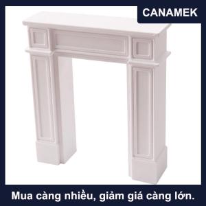 【CANAMEK】 1pcs Dollhouse thu nhỏ phong cách Châu Âu nhà phòng khách Tủ Mỹ Retro lưu trữ lò sưởi nền trang trí nội thất