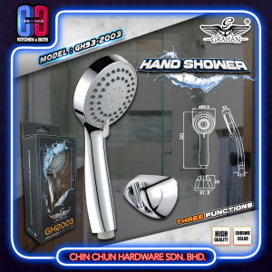 GRAHAN GH93-2001 1 FUNCTION HAND SHOWER | GH93-2003 3 FUNCTION HAND SHOWER | GH93-2005 5 FUNCTION HAND SHOWER/LED SHOWER