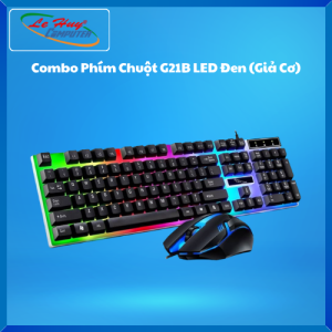 Combo Phím Chuột G21B LED Giả Cơ (Black/ White) - Hàng Chính Hãng