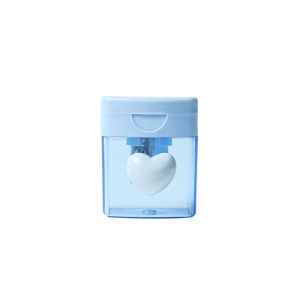 GENENIC 1/2 Holes Pencil Sharping Tools With Cover Transparent Pencil Sharpener Portable Sketching Pencil Cutter Student Stationery