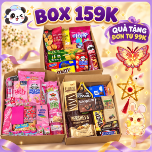 [159K] YUMBOX VIP Khổng Lồ - Box Ăn Vặt Ngẫu Nhiên Bất Ngờ Hộp Quà Ăn Vặt Mix Đa Dạng Bánh Kẹo Nội Địa