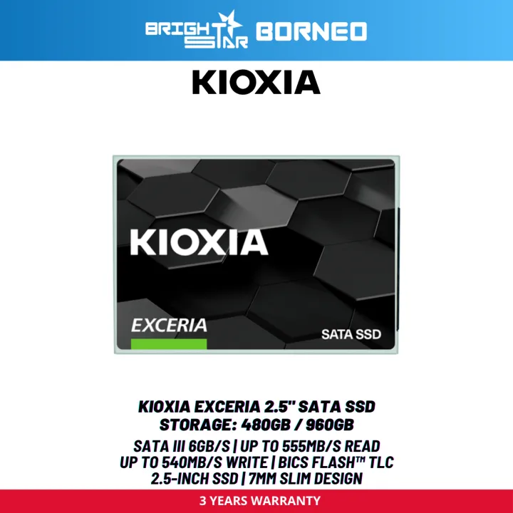 KIOXIA EXCERIA 2.5" SATA SSD - 480GB / 960GB