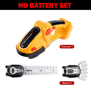 20000RPM 24V Cordless Electric Hedge Trimmer 2 IN 1 Handheld Efficient Household Shrub Lawn Mower Garden Pruning Tool