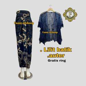 Set kebaya outer tille cantik mix lilit batik brukat kondangan wisuda bridesmaid kebaya modern mewah 2024