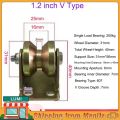 V Groove heavy duty pulley  1.2inch-4inch Sliding gate roller wheel Color Steel Pulley 1pc. 