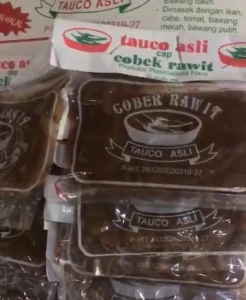 Tauco Asli Cap Cobek Rawit Pedas Halal 1 Renceng isi 10 Pcs