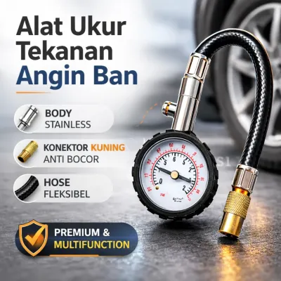 Alat Ukur Tekanan Angin Ban Mobil Motor Kualitas Premium