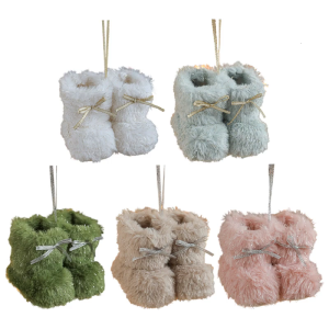 Soft Plush Christmas Boot Ornament Christmas Party Hanging Decors For Tree Decorations Festival Holiday Gift