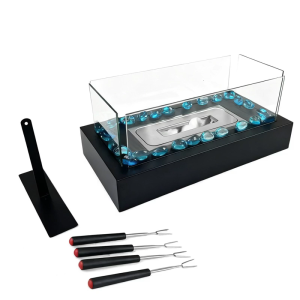 Alcohols Fireplaces Heaters Rectangular Metal Structure Childs Safe Heating Solution Decorative Flame Display