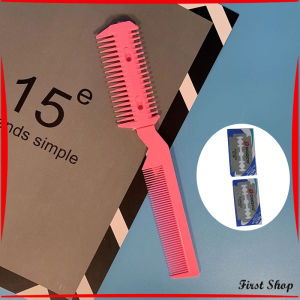 First หวีซอยใบมีด เปลี่ยนใบมีดได้ พร้อมใบมีดโกน สําหรับร้านทําผม Styling comb