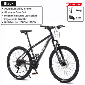 Jeep 21 Speed 26 Inch Aluminum Alloy Mountain Bike Adult Student Male Female Teen Cushioning Disc Brake Speed Change Off-road Bicycle