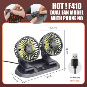 Strong Triple Fan 360° Air Conditioning 3X Cooler Desktop USB Mini Fan with Contact No For Car & Truck Kipas Meja Kereta