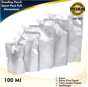 Standing Pouch Spout Pack Full Alumunium 100 MI | Kemasan Minuman | Kemasan Serbaguna