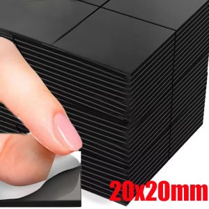 【Swan Home】50/150PCS Square Magnetic Sheet Self Adhesive Black Magnets Rubber Flexible Small Sticky Magnets Stickers DIY Craft Fridge Decor ﻿