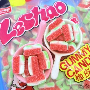 Lechao เยลลี่แตงโม 1 กิโลกรัม รสเปรี้ยวหวาน สดชื่น เคี้ยวหนึบ รูปทรงน่ารัก เคลือบน้ำตาลเม็ด ไม่มีส่วนผสมจากสัตว์ เหมาะสำหรับเด็กและวัยทำงาน