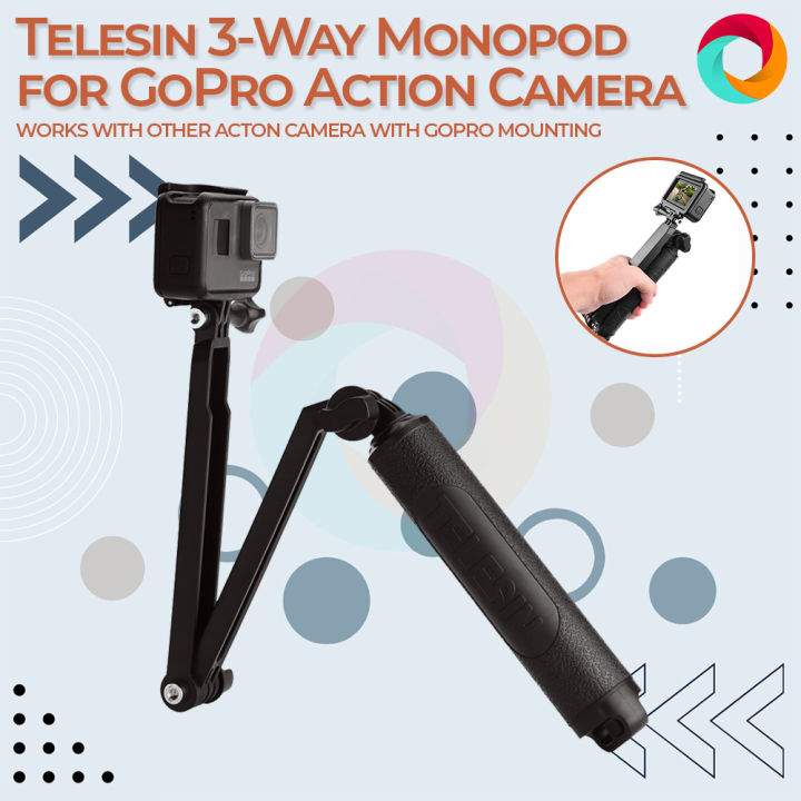 TELESIN Monopod Way Pole Waterproof Selfie Stick Floating Handle