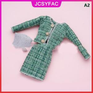JCSYFAC 1 bộ 30cm thời trang búp bê Quần áo thời trang ba mảnh phù hợp với 1:6 đa khớp búp bê ăn mặc phụ kiện