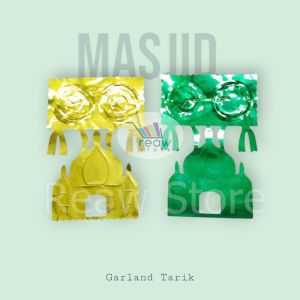 Banner Garland Tarik Gantung 2D Ketupat Bulan Bintang Masjid Dekorasi Idul Fitri Lebaran