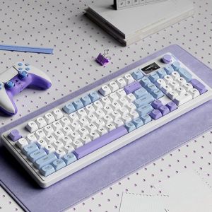 DUDAN ABS Three Mode Mechanical Keyboard Three Mode Wireless 2.4g Wired 2.4G Bluetooth Wired Keyboard E-sports Gamer Keyboard Bluetooth RGB Backlight Keyboard Computer Peripherals