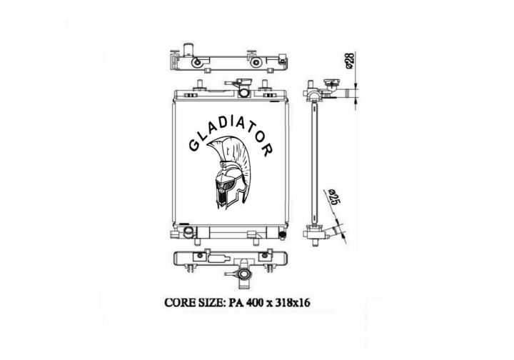 RADIATOR FOR TOYOTA WIGO '15 MANUAL 1ROW ( PLASTIC )( 16400BZ480