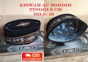 Songkok Peci Kopiah Kiswah Bordir AC Premium