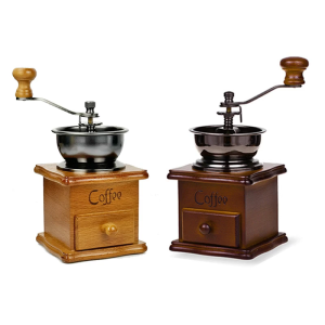 Traditional Hand Crank Coffee Grinder Portable Manual Operation Coffee Beans Grinding Machine for Home and Outdoor Use