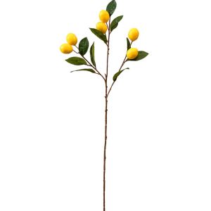 SYBILX Luxury Artificial Lemon Branch Elegant Handmade Simulation Fruit Tree Flower Arrangement Plastic Fake Plants Restaurant Hotel