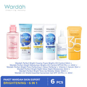 Paket Skincare Wardah Skin Expert Brightening Mencerahkan Wajah & Mengecilkan Pori-pori Wajah