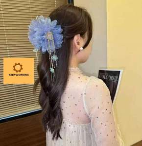 KW Shop Flower Hairpin Headwear Grab Clip Shark Clip Hairpin for Women
