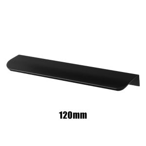 1PC Handle Lemari Hitam / Handle Laci Hitam / Pegangan Laci Lemari Rumah 80/120/150/200mm menebal