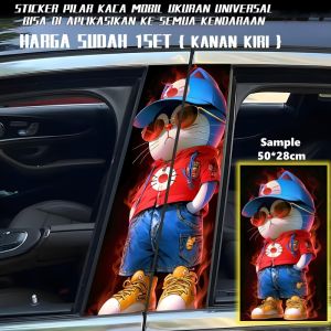 Car B Column Decorative Sticker Personalized Creative B Column Stickers Protection Clown Jinks Decorative Ready Stock108