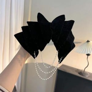 Three-layer Pearl Chain Hairpin Women Korean Fashion Bow Hair Pin Hairclip Hair Accessories for Girls