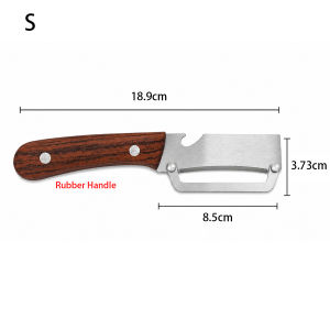 Multifunctional Stainless Steel Peeler Bottle Opener Solid Wood Thickened Fruit And Vegetable Peeler Suitable For Sugarcane Pumpkin Fruit