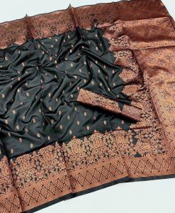 SA003 Black Colour Saree Collection