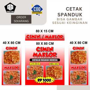 Cetak Spanduk Banner PAKET BOOT CIMIN CILOR Costom Desain