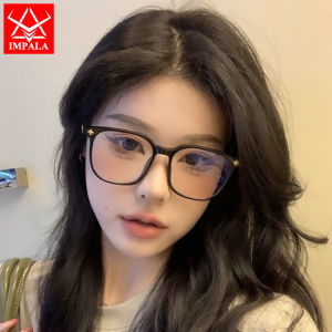 IMPALA JS6022W Photochromic Nearsighted Eyeglasses for Men and Women Anti Blue Light Reading Glasses Auto Change Color Myopia Glasses with Grade -0.5~-4.0
