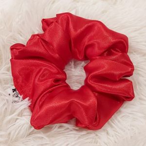 Scrunchy Red Satin - Large