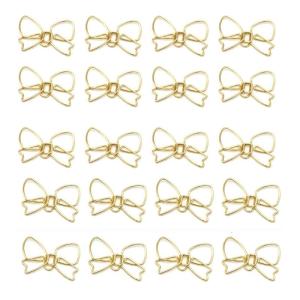 100Pcs Bowknot Paper Clip 30x20mm Paper Clips Small Metal Paper Clips File Clip Book Marker Clip for File Paper Photo