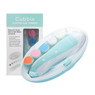 Cubble Electric Baby Nail Trimmer Set With Led Light Blue