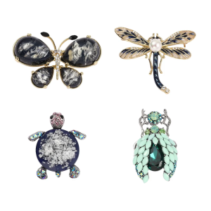 Sparkling Cartoon Butterfly Brooch With Rhinestones Women Fashion Party Gift Colorful Cartoon Brooches