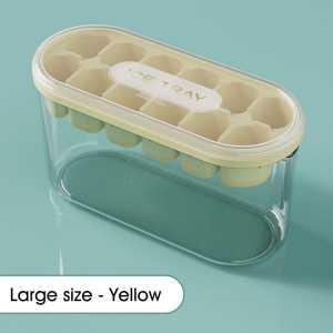 Cetakan Es Batu +Penutup & Storage Cetakan Es 12 Grids Plus Storage Box / Ice Cube Maker Silicone / W5061