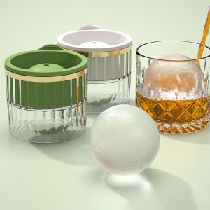 MAOMEI STUDIO 2PCS Silicone Máy làm đá viên Nắp Chống Bụi Chống Mùi Hôi Trans Khuôn làm đá viên cho tủ lạnh Hộ gia đình Chống dính Khuôn làm đá viên Quán rượu