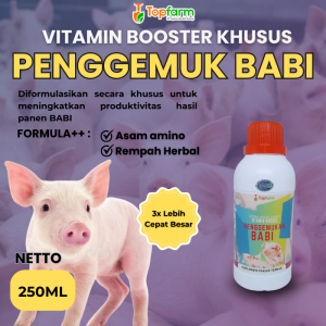 Vitamin Penggemuk Babi / Vitamin Booster Penggemuk Babi / Vitamin Babi Cepat Gemuk / Vitamin Herbal Penggemuk Babi / Multivitamin Penggemuk Babi / Asam Amino Untuk Penggemuk Babi