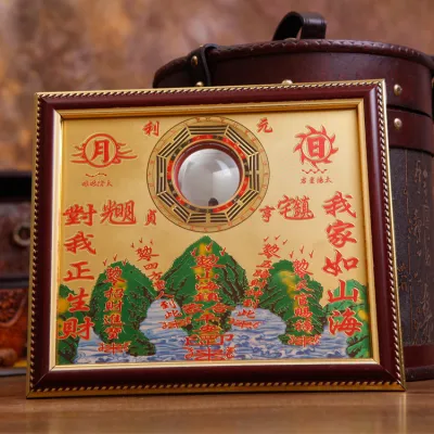 Gương bát quái tranh sơn hải trấn trạch-Gương treo phong thủy