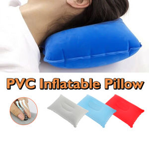 Portable Ultralight Inflatable PVC Nylon Air Pillows Fold Outdoor Travel Sleep Pillow Air Camping Sleep Break Rest Cushion Travel Hiking Beach Car Plane Head Rest Camp Gears bantal angin| Mama House