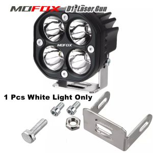 MOFOX D1 2Pcs 3inch 40W Yellow White Pod Lights Laser Gun LED Fog Lights Waterproof Off Road Mini Driving Lights for Car Motorcycle Light Bar Pods Spot ATV Lamps