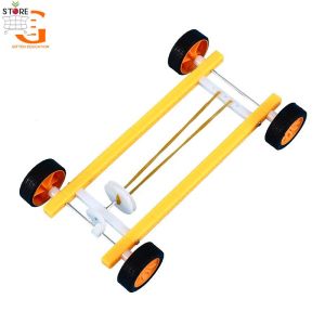 GIFTED EDUCATION Rubber Band Pull Back Car Vehicle DIY Materials Kit Science Experiment Educational Toy Gift