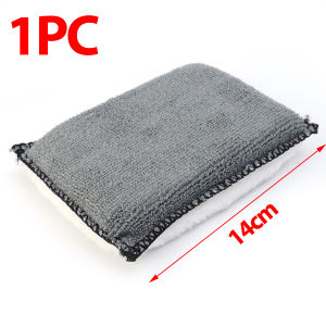 4PCS Dual-Sided Microfiber Car Wash Sponge Wipe Leather Gentle Scrubbing Pad Auto Interior Body Stain Removal Cleaning Polishing Tool