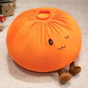 Steamed Bun Dumpling Plush Toy Super Soft Plush Pillow PP Cotton Filled Fluffy Comfort Stress Relief Pillow Toy